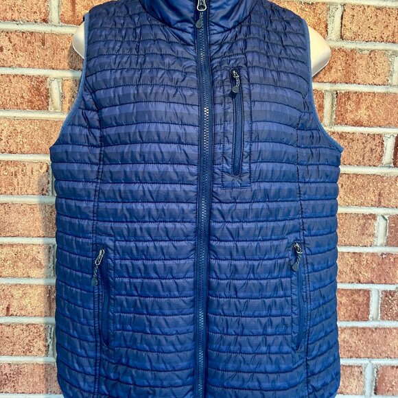 Women's Vineyard Vines Quilted Vest Navy Blue Size Medium - Picture 1 of 8